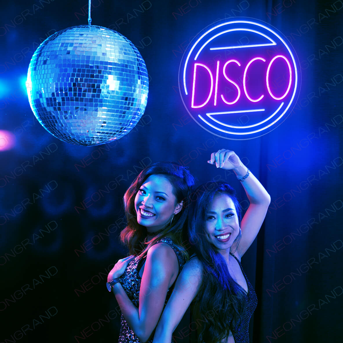 Enseigne néon "Disco Club Music" avec lumières LED pour bar néon