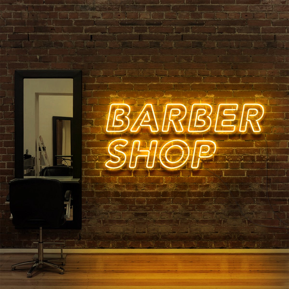 "Barbershop" Enseigne Néon pour Salons de Coiffure & Barbiers