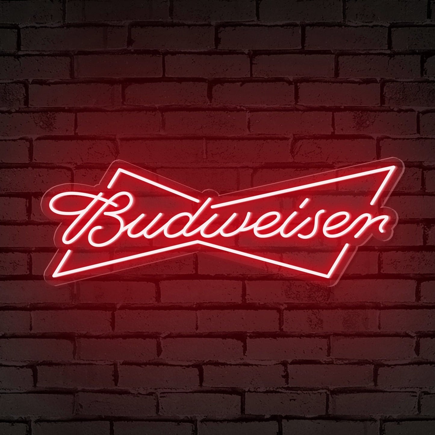 Enseigne Néon "Budweiser" en forme de Noeud Papillon