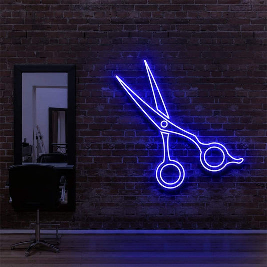 "Clippers" Enseigne Lumineuse pour Salons de Coiffure & Barbiers