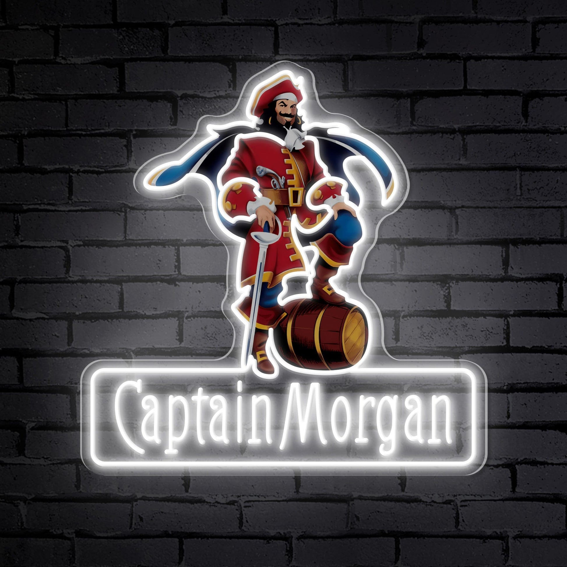 "Captain Morgan" Enseigne Néon pour Bar avec Logo