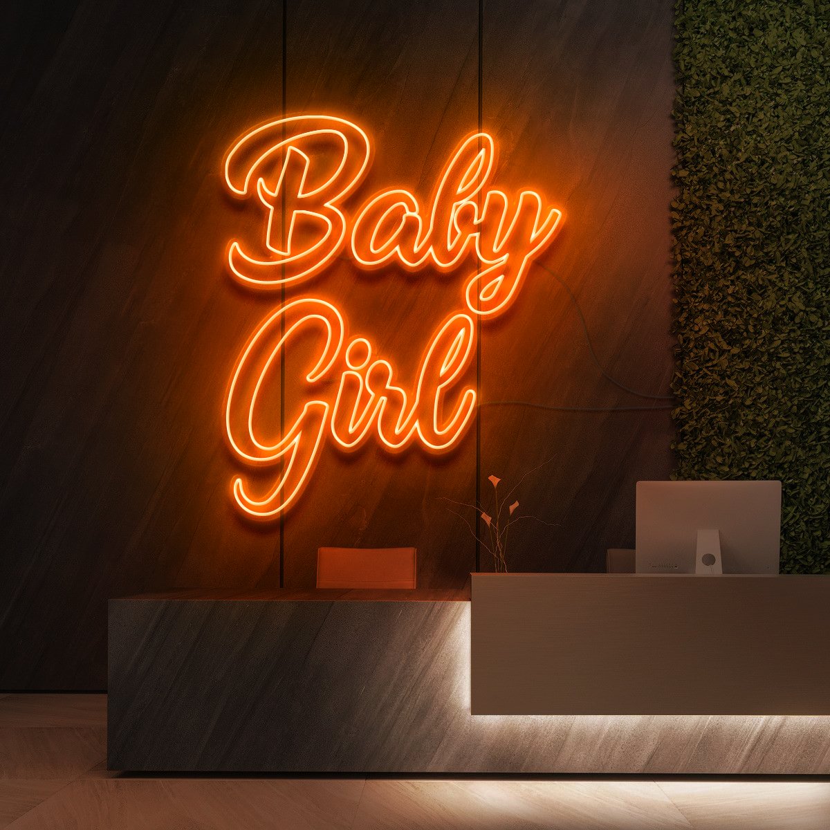 "Baby Girl" Enseigne Lumineuse pour Instituts de Beauté & Cosmétiques