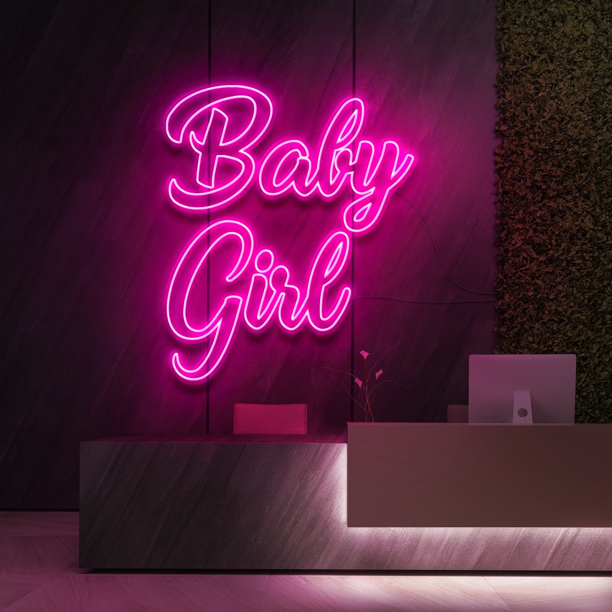 "Baby Girl" Enseigne Lumineuse pour Instituts de Beauté & Cosmétiques