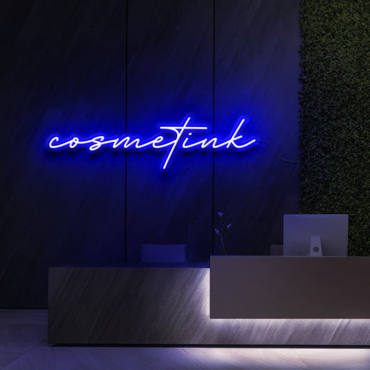 " Cosmetink " Enseigne Lumineuse pour Studios de Beauté et Cosmétique