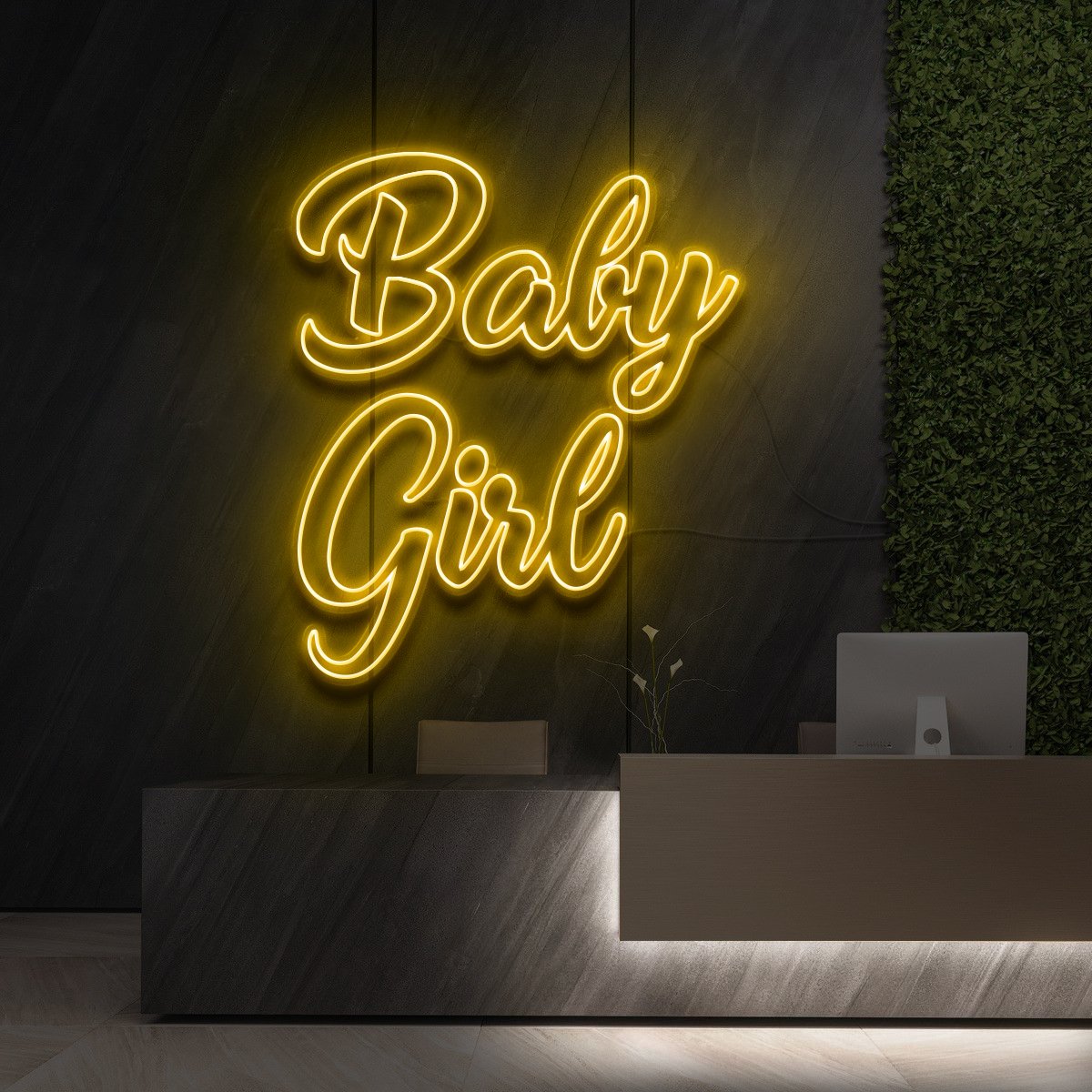 "Baby Girl" Enseigne Lumineuse pour Instituts de Beauté & Cosmétiques