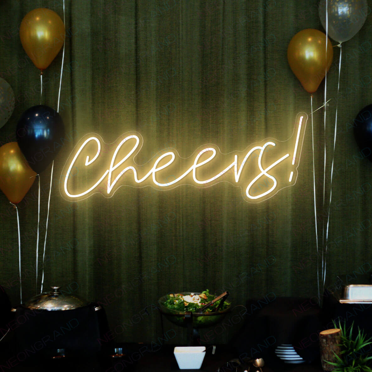 Affiche lumineuse LED "Cheers" pour bar