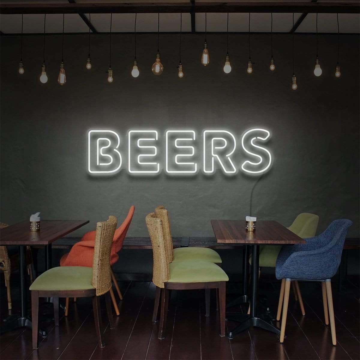 "Beers" Enseigne Néon pour Bars & Restaurants