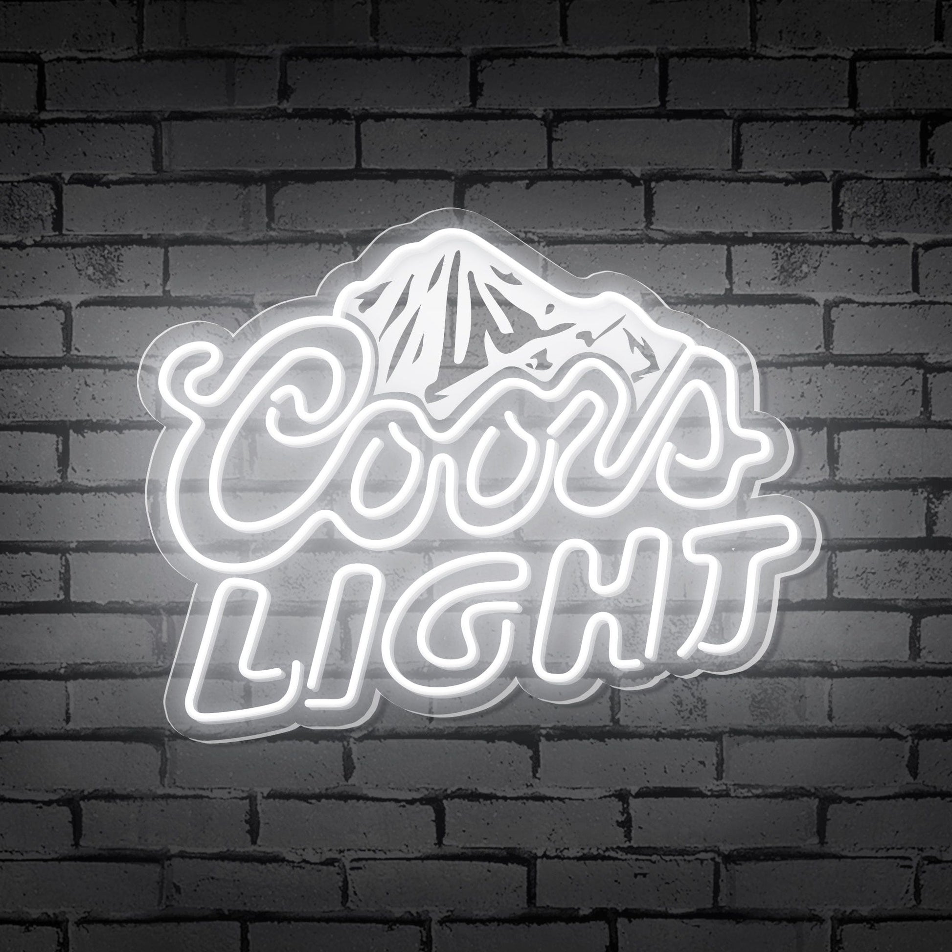 "Coors Light" Enseigne Néon du Logo de Montagne