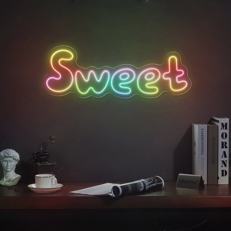 "Sweet" Multicolore Magique Enseigne LED Neon