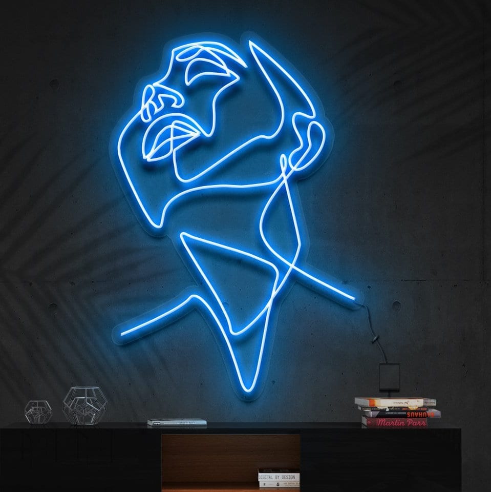 Neon „Frauengesicht“