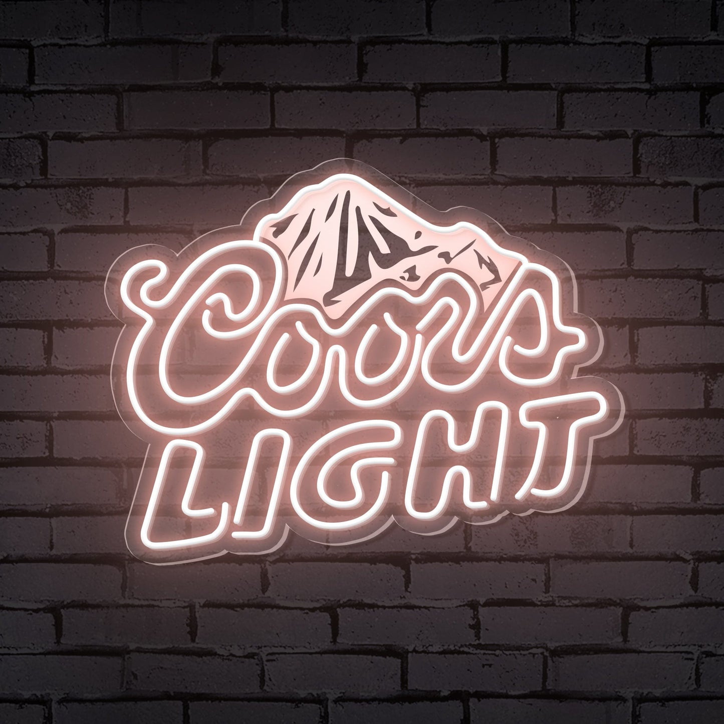 "Coors Light" Enseigne Néon du Logo de Montagne