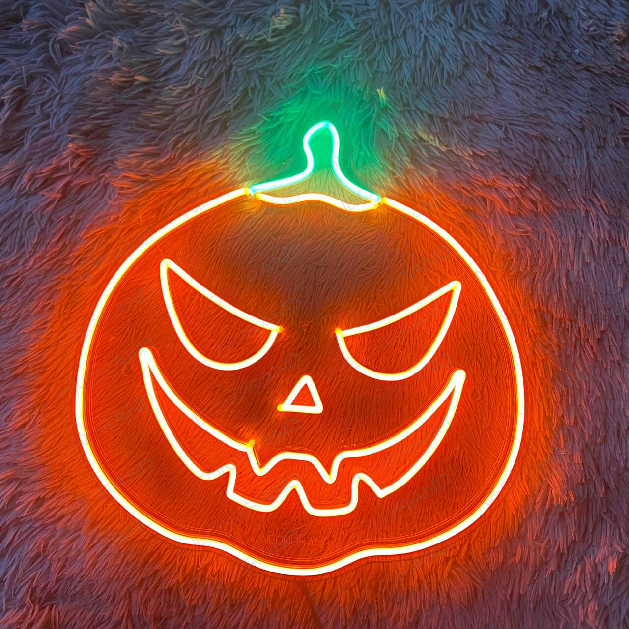 Panneau en néon citrouille pour fête d'Halloween, lumière LED