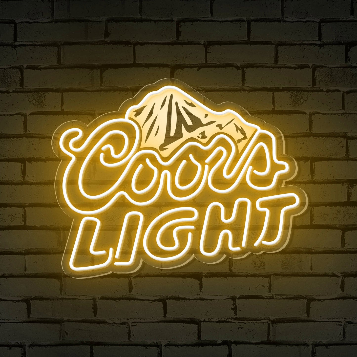 "Coors Light" Enseigne Néon du Logo de Montagne