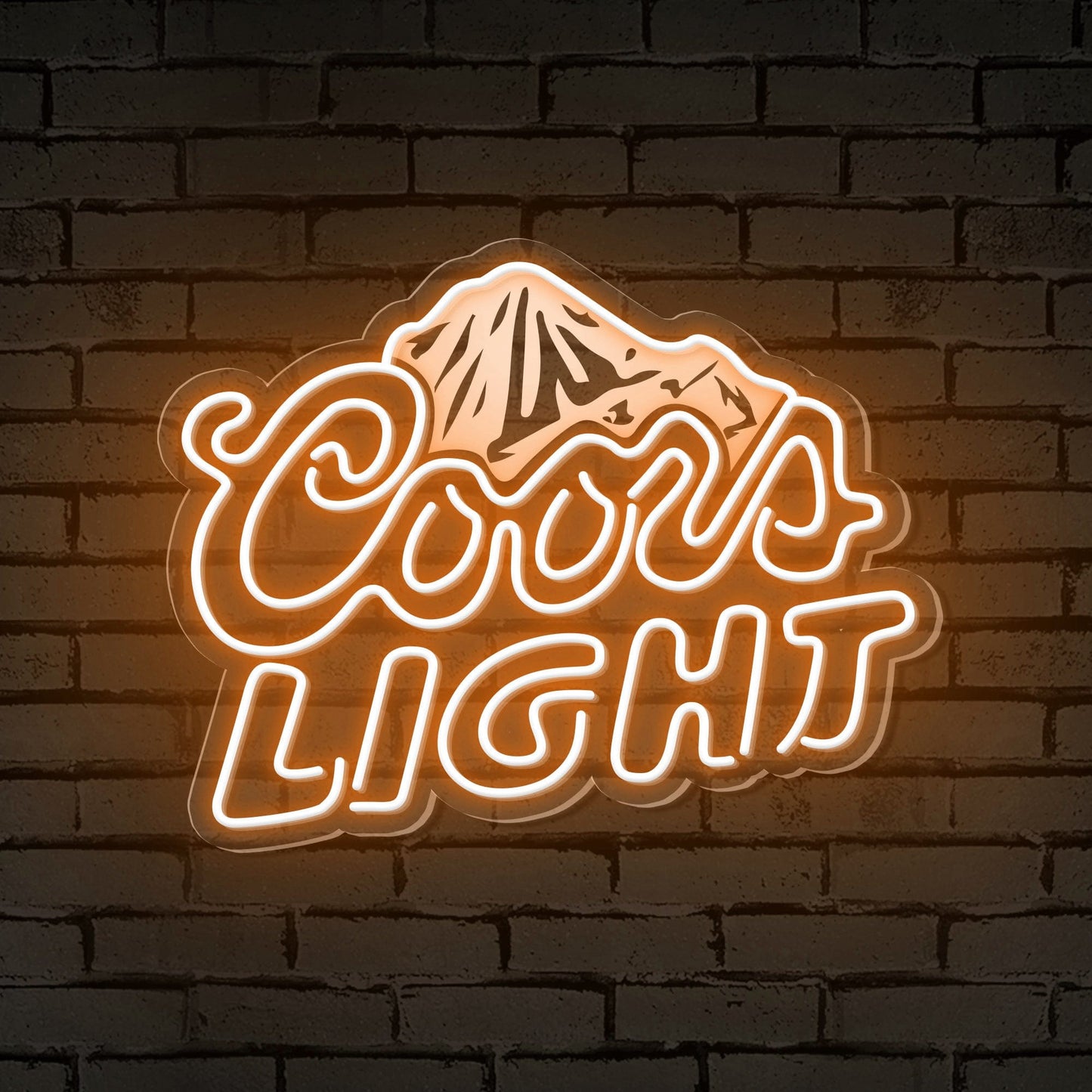 "Coors Light" Enseigne Néon du Logo de Montagne